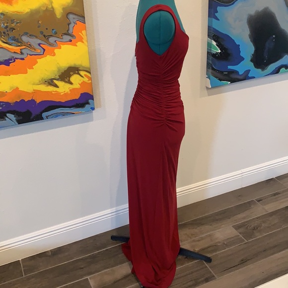 Laundry by Shelli Segal Red Ruched Evening Dress - Picture 6 of 13